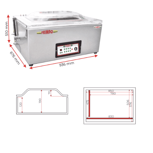 Однокамерная настольная вакуумная машина Frimaq V85 S
