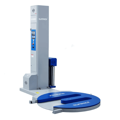 Паллетообмоточная машина Sunpack XT-4505M-1 с поворотной платформой для ручной рохли (транспалет)