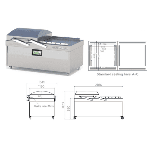 Двухкамерная вакуумная машина Frimaq VA 920920