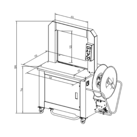 Высокоскоростная стреппинг-машина (обвязочная машина) Sunpack Q80