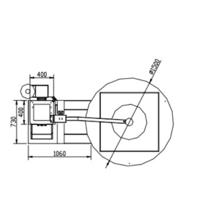 Паллетообмоточная машина Sunpack XT-4505M-1 с поворотной платформой для ручной рохли (транспалет)