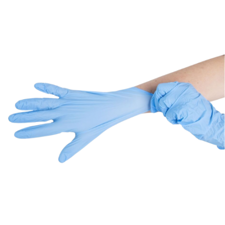 Перчатки нитриловые (голубые, размер M)